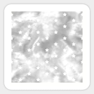 Gray Tie-Dye and Stars Sticker